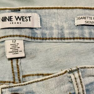 Nine West Women's Sky Blue Skinny Jeans